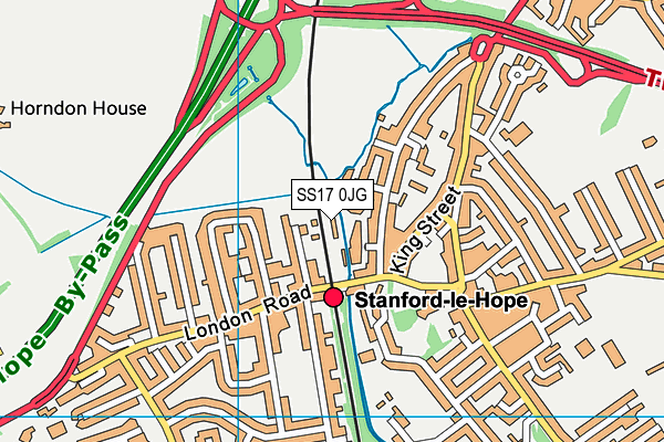 SS17 0JG map - OS VectorMap District (Ordnance Survey) SS17 0JG map - OS VectorMap District (Ordnance Survey)