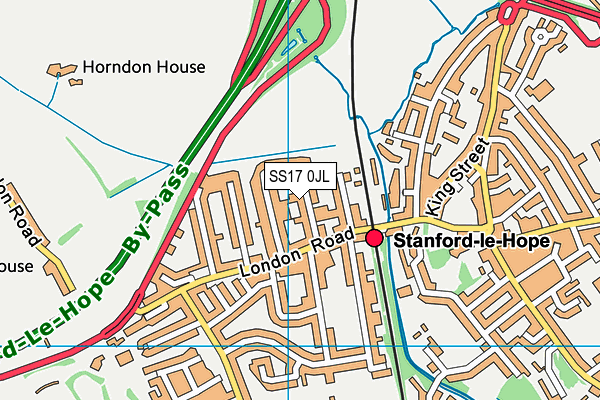 SS17 0JL map - OS VectorMap District (Ordnance Survey)