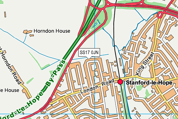 SS17 0JN map - OS VectorMap District (Ordnance Survey) SS17 0JN map - OS VectorMap District (Ordnance Survey)