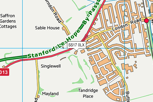 SS17 0LX map - OS VectorMap District (Ordnance Survey) SS17 0LX map - OS VectorMap District (Ordnance Survey)