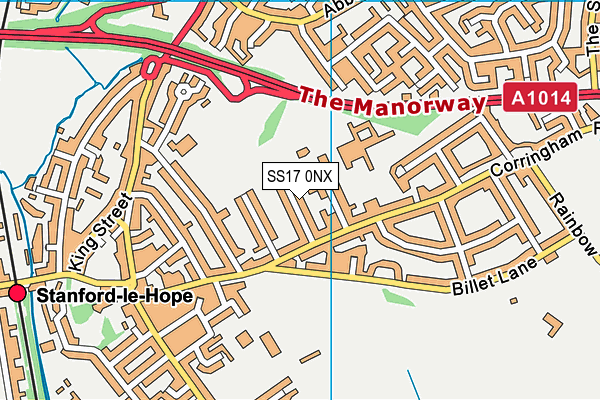 SS17 0NX map - OS VectorMap District (Ordnance Survey) SS17 0NX map - OS VectorMap District (Ordnance Survey)