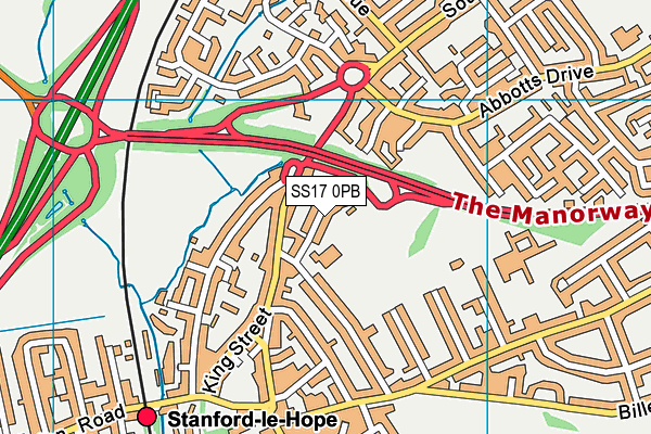 SS17 0PB map - OS VectorMap District (Ordnance Survey) SS17 0PB map - OS VectorMap District (Ordnance Survey)