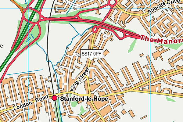 SS17 0PF map - OS VectorMap District (Ordnance Survey) SS17 0PF map - OS VectorMap District (Ordnance Survey)