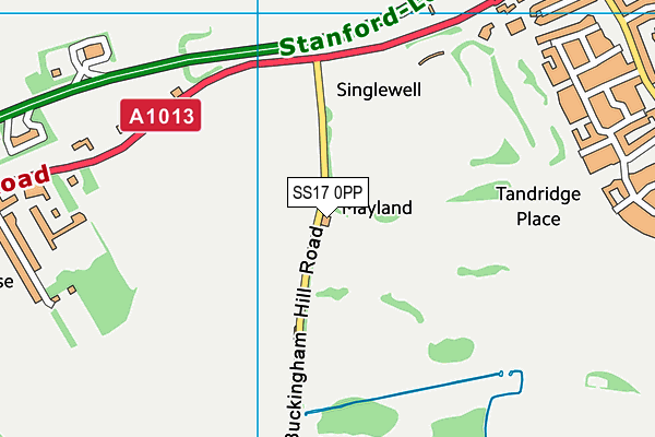 SS17 0PP map - OS VectorMap District (Ordnance Survey) SS17 0PP map - OS VectorMap District (Ordnance Survey)