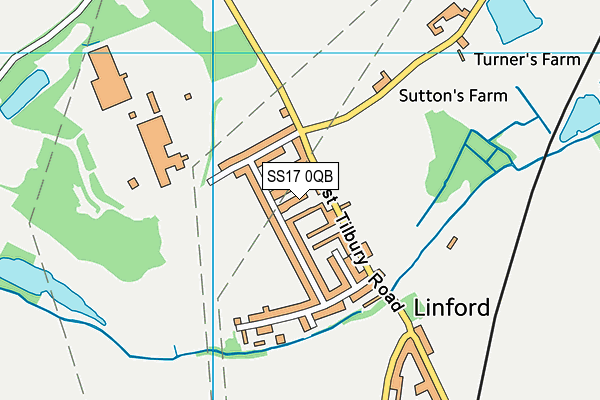 SS17 0QB map - OS VectorMap District (Ordnance Survey) SS17 0QB map - OS VectorMap District (Ordnance Survey)