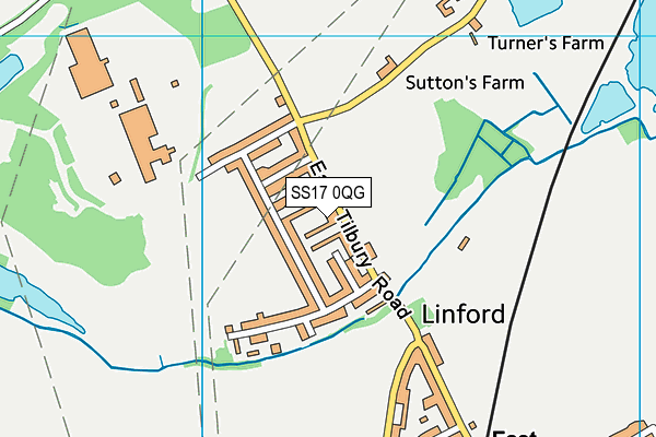SS17 0QG map - OS VectorMap District (Ordnance Survey) SS17 0QG map - OS VectorMap District (Ordnance Survey)
