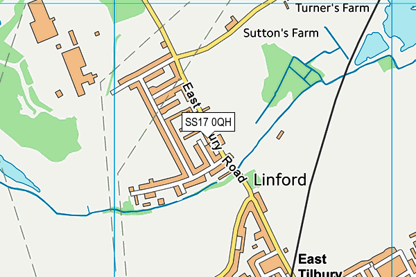 SS17 0QH map - OS VectorMap District (Ordnance Survey) SS17 0QH map - OS VectorMap District (Ordnance Survey)