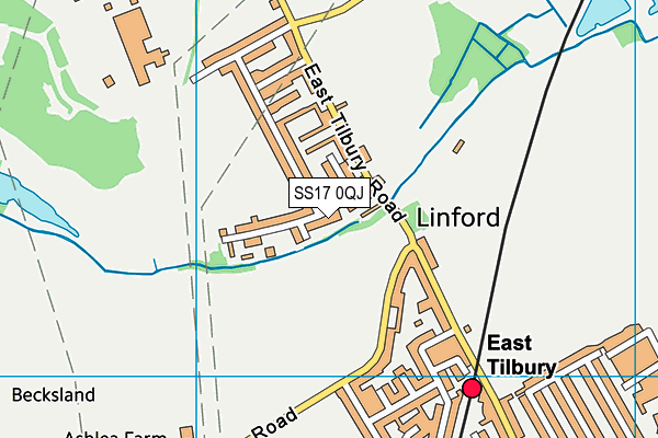 SS17 0QJ map - OS VectorMap District (Ordnance Survey) SS17 0QJ map - OS VectorMap District (Ordnance Survey)