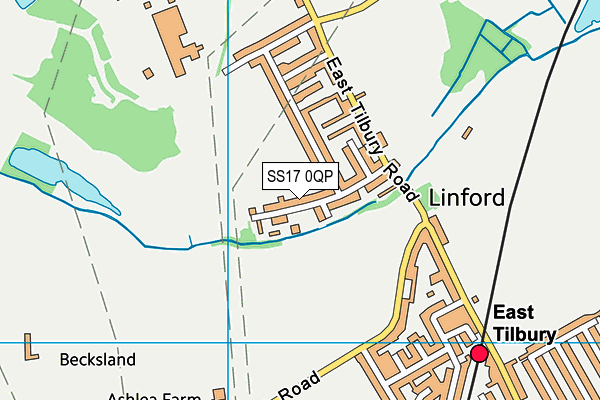SS17 0QP map - OS VectorMap District (Ordnance Survey) SS17 0QP map - OS VectorMap District (Ordnance Survey)