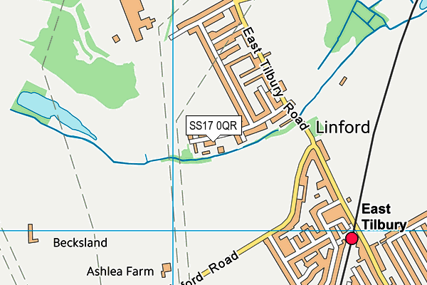 SS17 0QR map - OS VectorMap District (Ordnance Survey) SS17 0QR map - OS VectorMap District (Ordnance Survey)