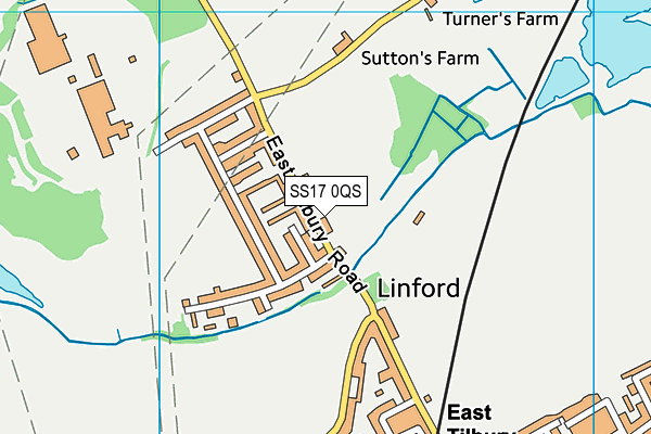 SS17 0QS map - OS VectorMap District (Ordnance Survey) SS17 0QS map - OS VectorMap District (Ordnance Survey)