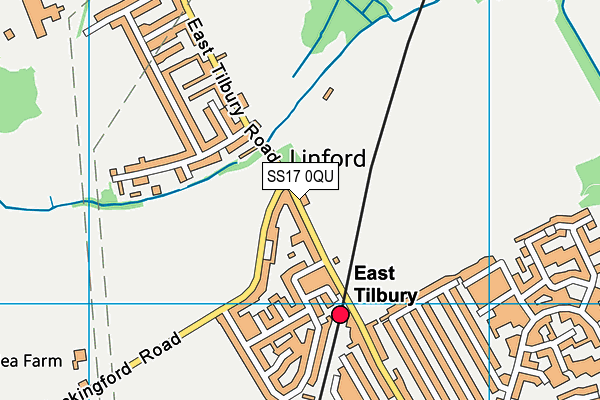 SS17 0QU map - OS VectorMap District (Ordnance Survey) SS17 0QU map - OS VectorMap District (Ordnance Survey)