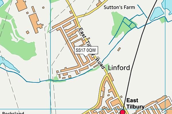 SS17 0QW map - OS VectorMap District (Ordnance Survey) SS17 0QW map - OS VectorMap District (Ordnance Survey)
