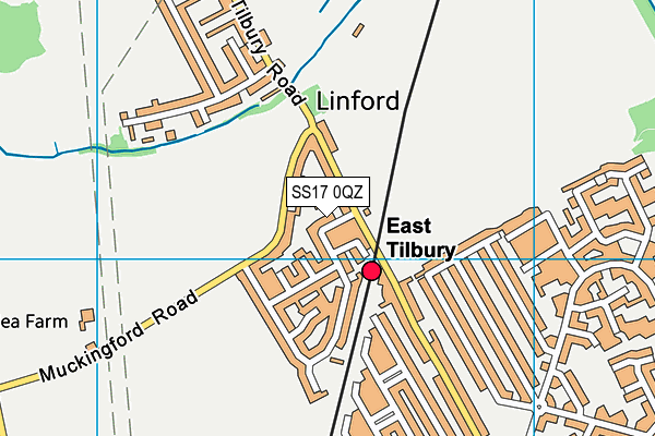 SS17 0QZ map - OS VectorMap District (Ordnance Survey) SS17 0QZ map - OS VectorMap District (Ordnance Survey)
