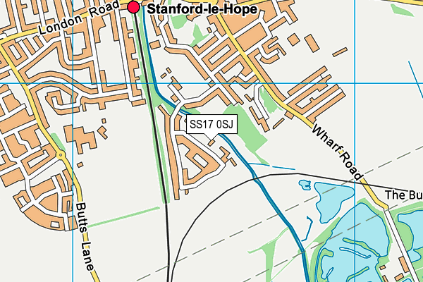 SS17 0SJ map - OS VectorMap District (Ordnance Survey) SS17 0SJ map - OS VectorMap District (Ordnance Survey)