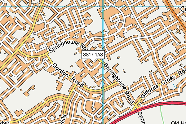 SS17 1AS map - OS VectorMap District (Ordnance Survey) SS17 1AS map - OS VectorMap District (Ordnance Survey)