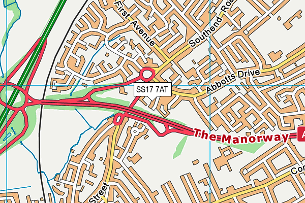 SS17 7AT map - OS VectorMap District (Ordnance Survey) SS17 7AT map - OS VectorMap District (Ordnance Survey)