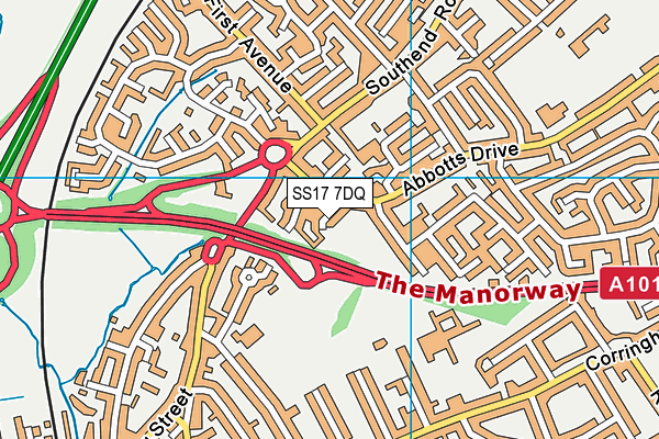SS17 7DQ map - OS VectorMap District (Ordnance Survey) SS17 7DQ map - OS VectorMap District (Ordnance Survey)