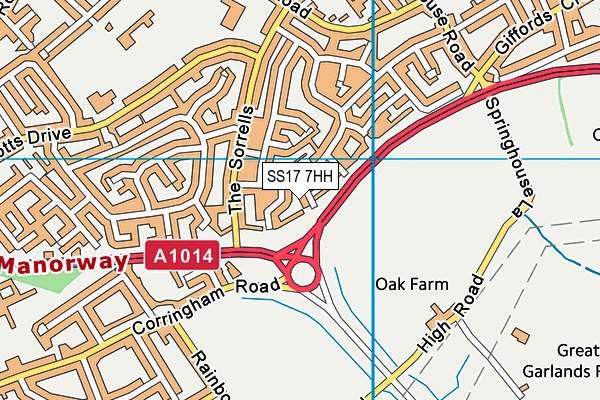 SS17 7HH map - OS VectorMap District (Ordnance Survey) SS17 7HH map - OS VectorMap District (Ordnance Survey)