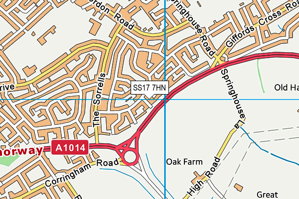 SS17 7HN map - OS VectorMap District (Ordnance Survey) SS17 7HN map - OS VectorMap District (Ordnance Survey)