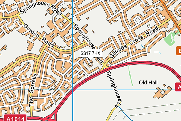 SS17 7HX map - OS VectorMap District (Ordnance Survey) SS17 7HX map - OS VectorMap District (Ordnance Survey)