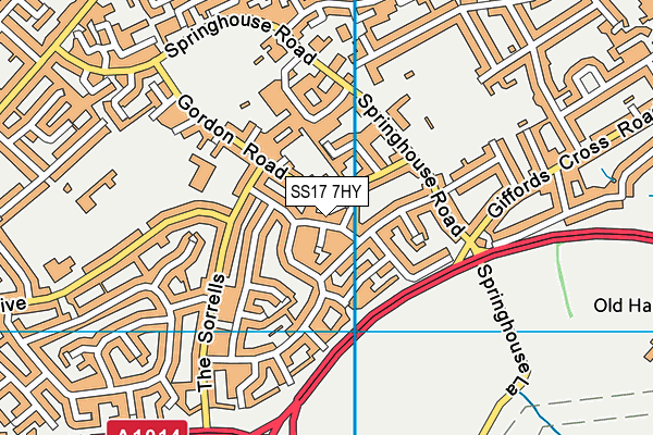 SS17 7HY map - OS VectorMap District (Ordnance Survey) SS17 7HY map - OS VectorMap District (Ordnance Survey)