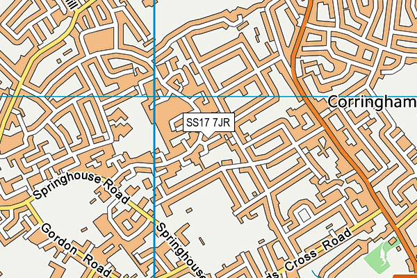 SS17 7JR map - OS VectorMap District (Ordnance Survey) SS17 7JR map - OS VectorMap District (Ordnance Survey)