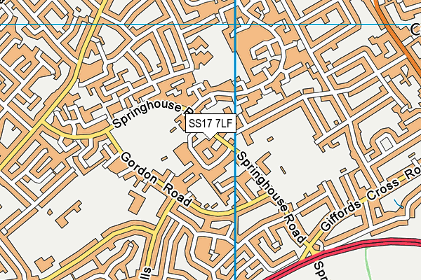 SS17 7LF map - OS VectorMap District (Ordnance Survey) SS17 7LF map - OS VectorMap District (Ordnance Survey)