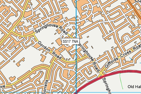 SS17 7NA map - OS VectorMap District (Ordnance Survey) SS17 7NA map - OS VectorMap District (Ordnance Survey)