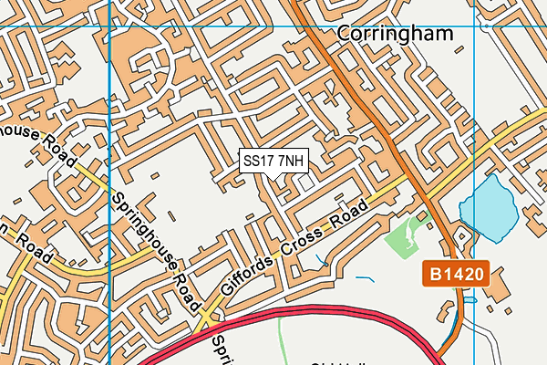 SS17 7NH map - OS VectorMap District (Ordnance Survey) SS17 7NH map - OS VectorMap District (Ordnance Survey)