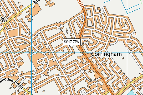 SS17 7PA map - OS VectorMap District (Ordnance Survey) SS17 7PA map - OS VectorMap District (Ordnance Survey)