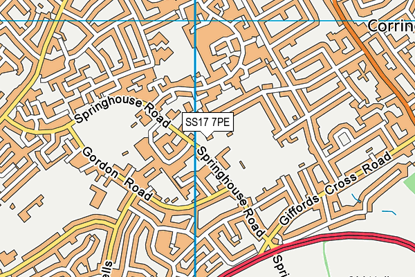 SS17 7PE map - OS VectorMap District (Ordnance Survey) SS17 7PE map - OS VectorMap District (Ordnance Survey)