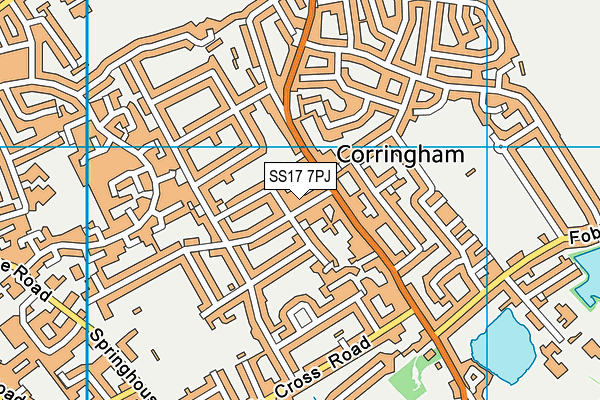 SS17 7PJ map - OS VectorMap District (Ordnance Survey) SS17 7PJ map - OS VectorMap District (Ordnance Survey)