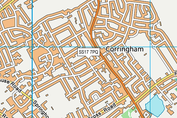 SS17 7PQ map - OS VectorMap District (Ordnance Survey) SS17 7PQ map - OS VectorMap District (Ordnance Survey)