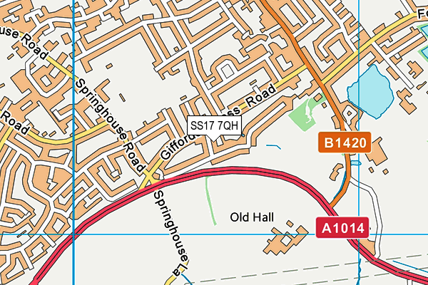 SS17 7QH map - OS VectorMap District (Ordnance Survey) SS17 7QH map - OS VectorMap District (Ordnance Survey)