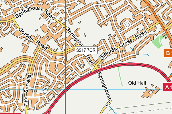 SS17 7QR map - OS VectorMap District (Ordnance Survey) SS17 7QR map - OS VectorMap District (Ordnance Survey)