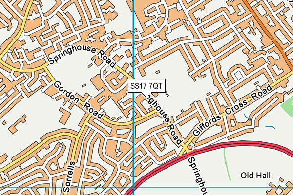 SS17 7QT map - OS VectorMap District (Ordnance Survey) SS17 7QT map - OS VectorMap District (Ordnance Survey)