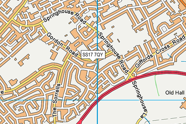 SS17 7QY map - OS VectorMap District (Ordnance Survey) SS17 7QY map - OS VectorMap District (Ordnance Survey)