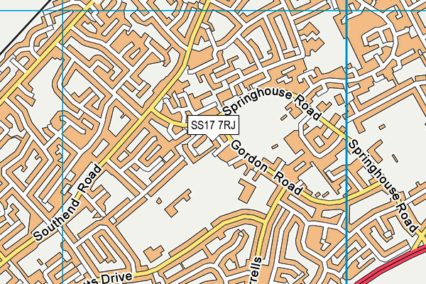 SS17 7RJ map - OS VectorMap District (Ordnance Survey) SS17 7RJ map - OS VectorMap District (Ordnance Survey)