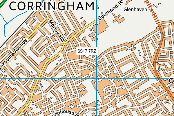 SS17 7RZ map - OS VectorMap District (Ordnance Survey) SS17 7RZ map - OS VectorMap District (Ordnance Survey)