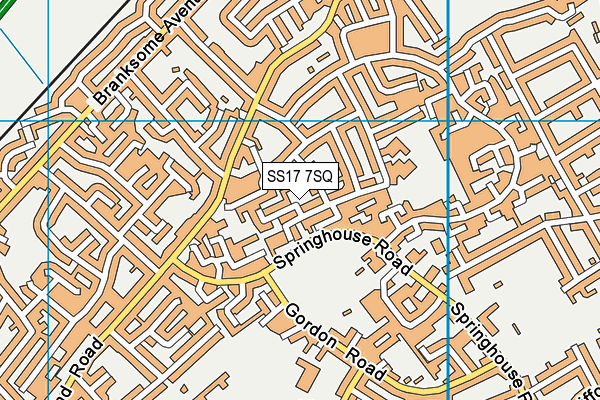 SS17 7SQ map - OS VectorMap District (Ordnance Survey) SS17 7SQ map - OS VectorMap District (Ordnance Survey)