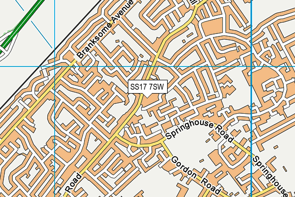 SS17 7SW map - OS VectorMap District (Ordnance Survey) SS17 7SW map - OS VectorMap District (Ordnance Survey)