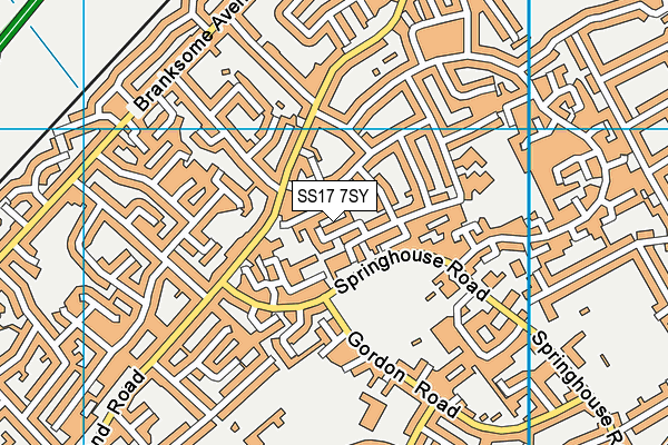 SS17 7SY map - OS VectorMap District (Ordnance Survey) SS17 7SY map - OS VectorMap District (Ordnance Survey)