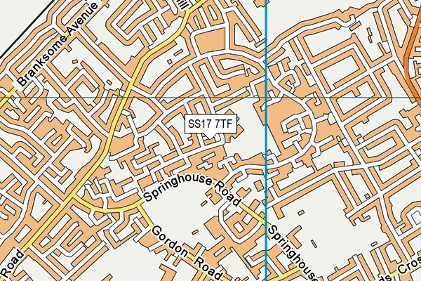 SS17 7TF map - OS VectorMap District (Ordnance Survey) SS17 7TF map - OS VectorMap District (Ordnance Survey)