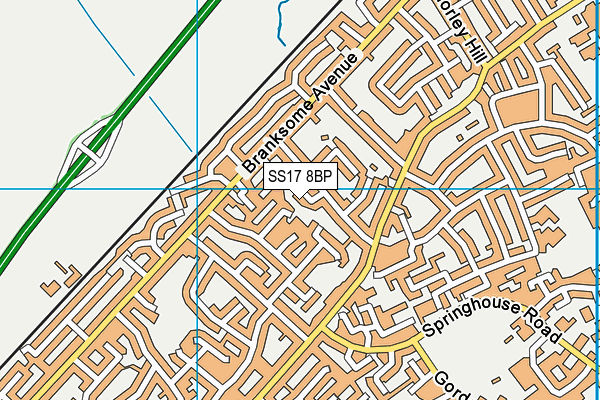 SS17 8BP map - OS VectorMap District (Ordnance Survey) SS17 8BP map - OS VectorMap District (Ordnance Survey)