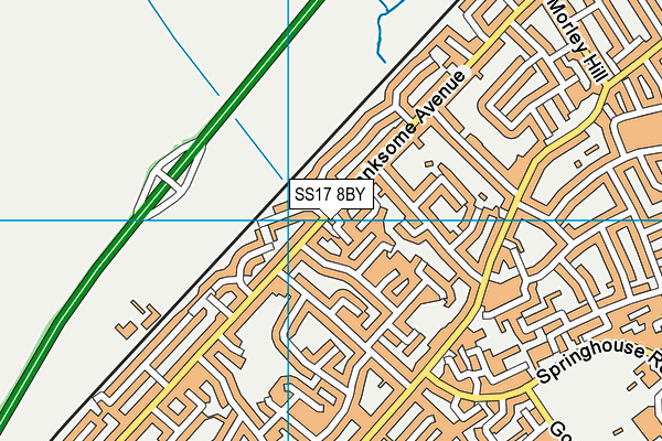 SS17 8BY map - OS VectorMap District (Ordnance Survey) SS17 8BY map - OS VectorMap District (Ordnance Survey)