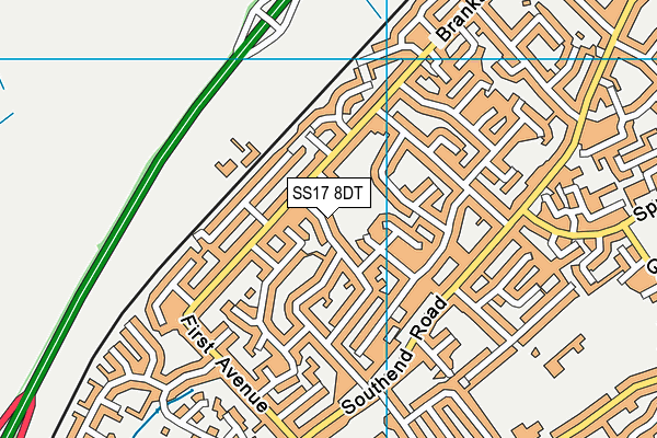SS17 8DT map - OS VectorMap District (Ordnance Survey) SS17 8DT map - OS VectorMap District (Ordnance Survey)