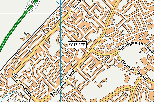 SS17 8EE map - OS VectorMap District (Ordnance Survey) SS17 8EE map - OS VectorMap District (Ordnance Survey)