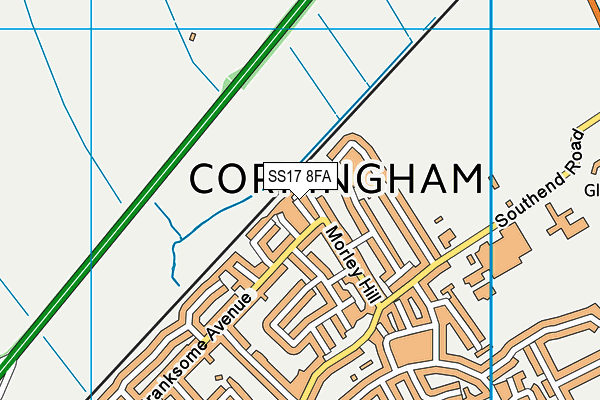 SS17 8FA map - OS VectorMap District (Ordnance Survey) SS17 8FA map - OS VectorMap District (Ordnance Survey)