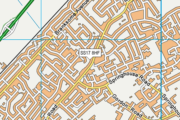 SS17 8HF map - OS VectorMap District (Ordnance Survey) SS17 8HF map - OS VectorMap District (Ordnance Survey)